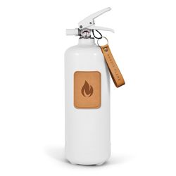 Nordic Flame Hasicí přístroj, práškový, 2 kg, bílá se světlým koženým pruhem N120