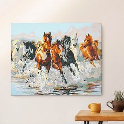 Malování podle čísel - divocí koně