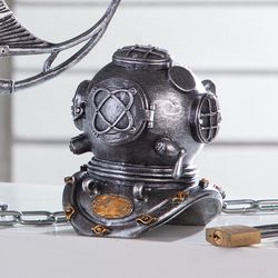 Soška steampunk potápěčská helma