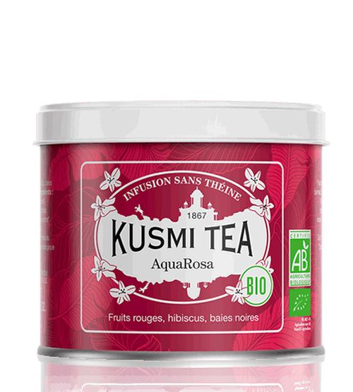 Sypaný bio organický ovocný čaj Kusmi Tea AquaRosa, 100 g