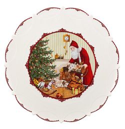 Villeroy & Boch Toy's Fantasy podnos na cukroví, Santa naděluje dárky, 42 cm