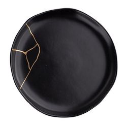 Altom Porcelánový dezertní talíř Magnific, 18 cm, černá