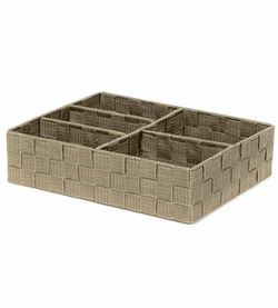 Organizér na prádlo a doplňky Compactor TEX - 5 dílný, 32 x 25 x 8 cm, Taupe (šedo-béžový)