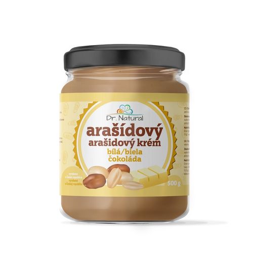 Dr.Natural Arašídový krém s bílou čokoládou 500g